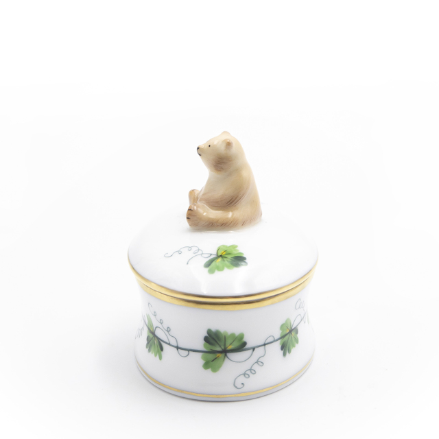 ウィーンからくさ] オーバルボックス クマ