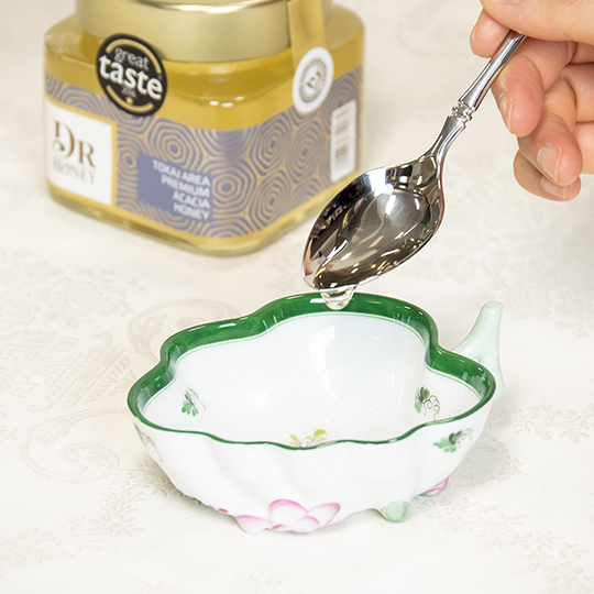 Herend - ヘレンド　ウィーンの薔薇　オープンシュガー　シンプル ヘレンド ウィーンの薔薇・シンプル 葉形トレイ 手描き 磁器