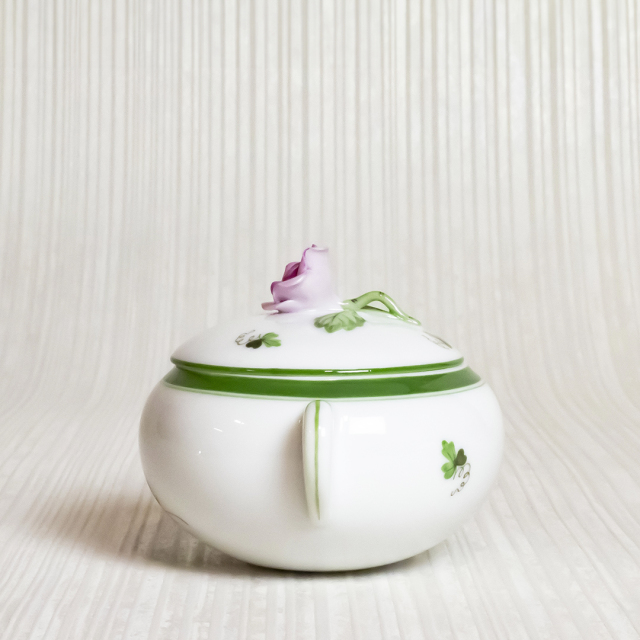 HEREND ヘレンド ウィーンの薔薇　ティーポット型　ミニトレー ウィーンの薔薇] ミニティーポット