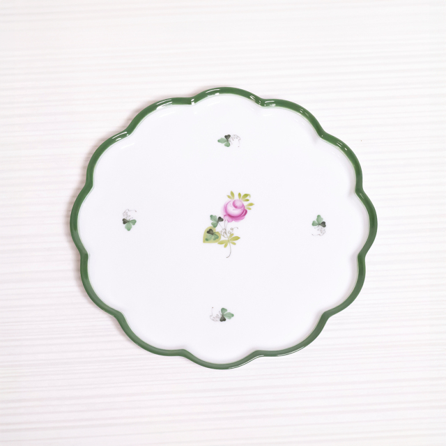 【新品】ヘレンド　ウイーンのバラ　バスケットワークトレー ウィーンの薔薇] トレー