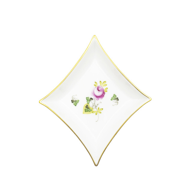 ヘレンド　ウイーンの薔薇シンプル　　　　　　ハートディッシュ ウィーンの薔薇・シンプル] ハートディッシュ