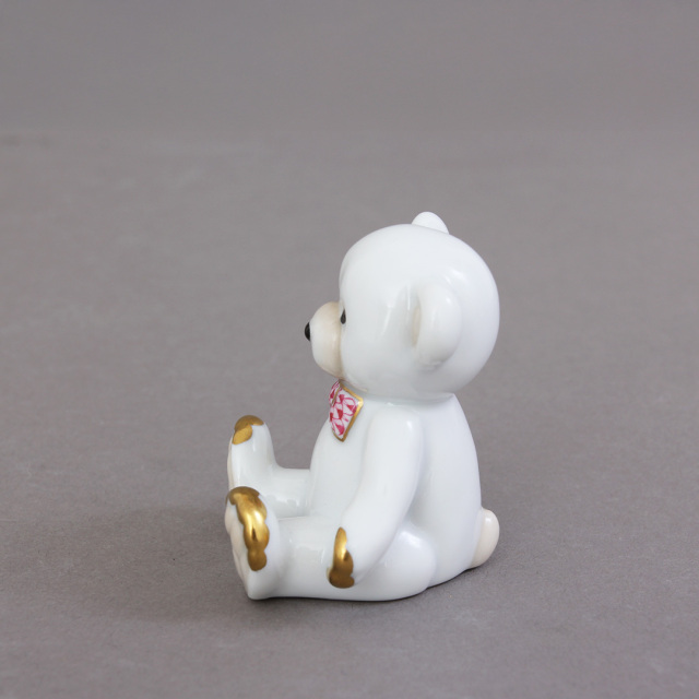 ヘレンド　ハンガリー製手描き白猫のつまみ付き八角 ボンボン入れ ヘレンド ハンガリー製手描き白猫のつまみ付き八角 ボンボン入れ