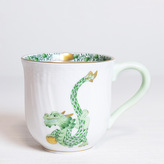 直営店購入/レア】ヘレンド ビアマグ ミレニアム 龍 直営店購入/レア