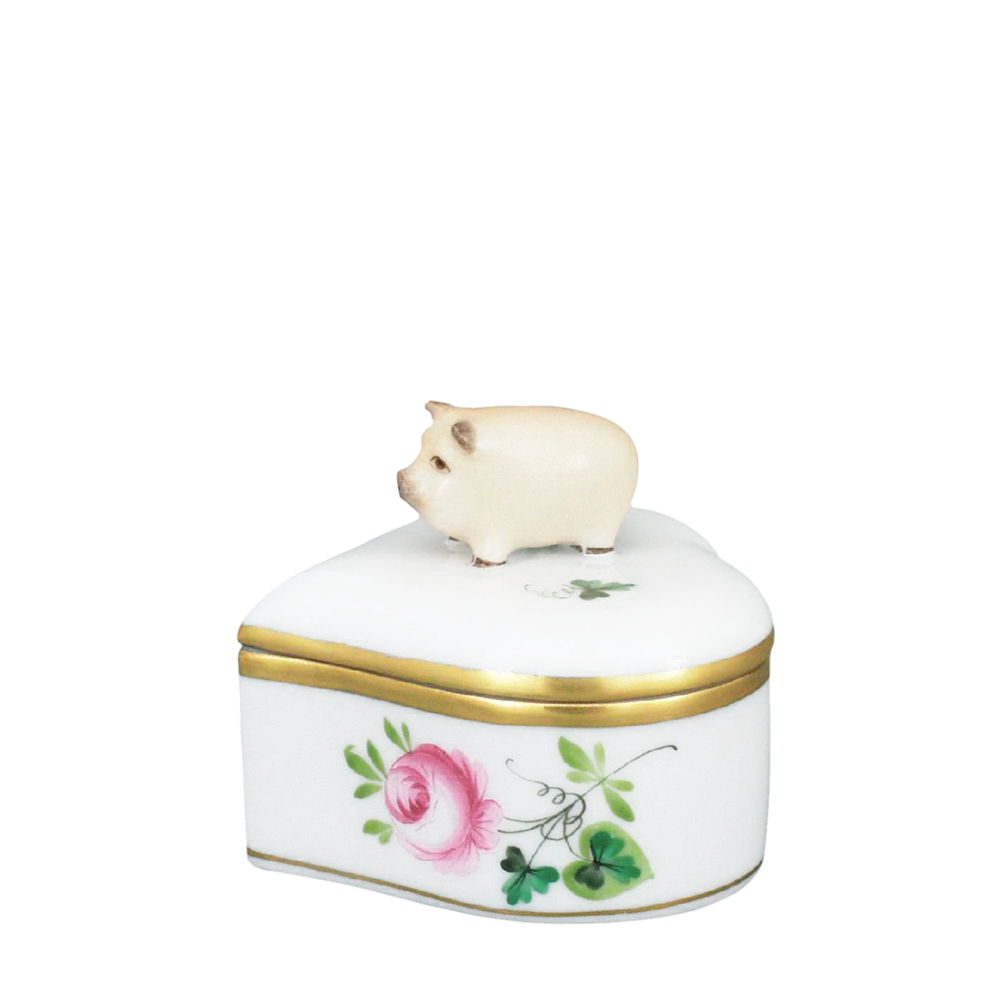 ヘレンド ボンボニエール ウィーンのバラ ブタ 【公式通販】
