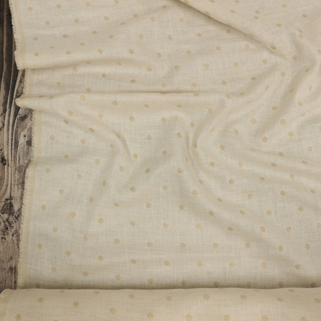 リバーシブル 先染め オーガニックコットンジャガードドット柄ダブル