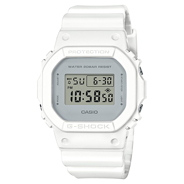DW-5600CU-7JF 白いスクエアのシンプルデザイン