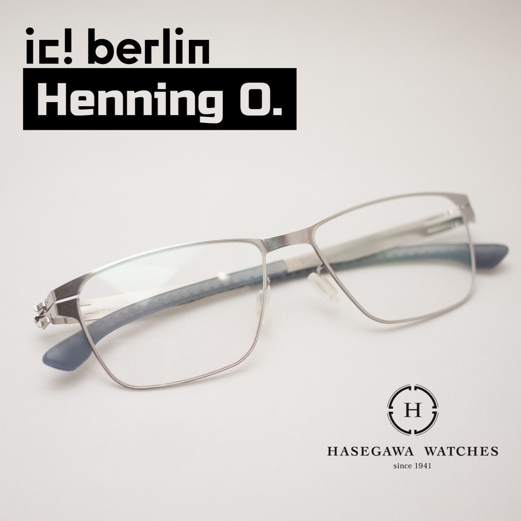 アイシーベルリン Henning O クローム(シルバー）ドイツ製メガネ