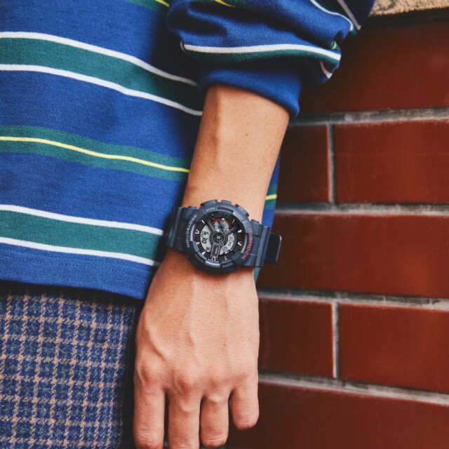 G-SHOCK GA-110-1AJF アナデジ ブラック 腕時計着用写真