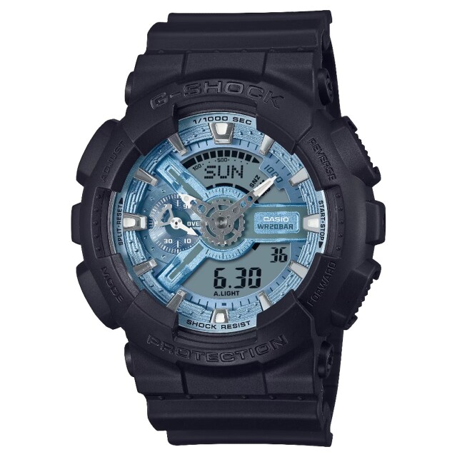 G-SHOCK GA-110CD-1A2JF 青文字盤ｘブラック カジュアル スポーツ腕時計
