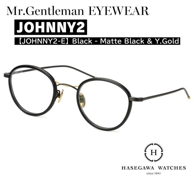 未使用 Mr.Gentleman EYEWEAR ミスタージェントルマン メガネフレーム JOHNNY II 日本製 ジョニー2 ボストン Q White/Gold 61005412 未使用 Mr.Gentleman EYEWEAR ミスタージェントルマン メガネフレーム