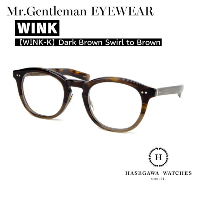 WINK ウィンク｜Mr.Gentleman EYEWEAR weiコラボ ボストン型 メガネ