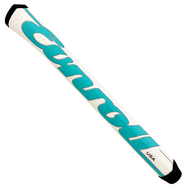 【Evnroll】 パター グリップ - ツアータックグリップ ネオ ホワイト／アクア 90g