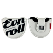 【Evnroll】パター カバー（マレットヘッドカバー ネオ ホワイト／ブラック）- ヒールシャフト／センターシャフト兼用
