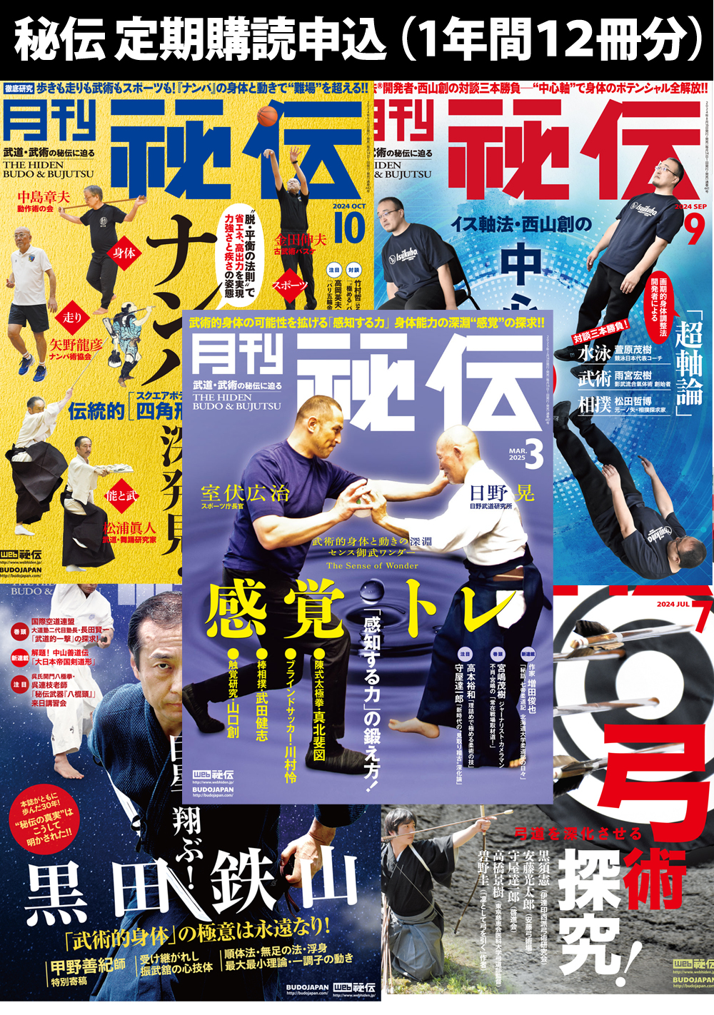 秘伝 定期購読申込（1年間１２冊分）