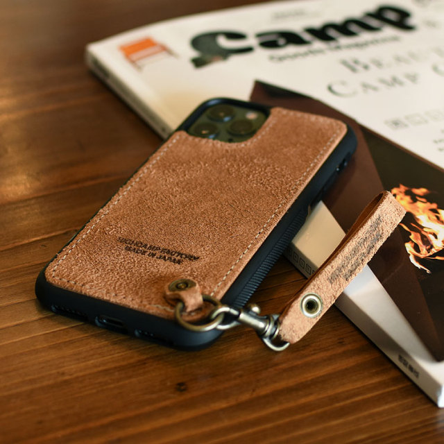 背面スマホカバー 「グリップタッチ・ラフアウトレザー」 HIGHCAMP