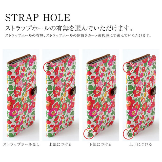 iPhone Xperia Galaxy AQUOS レザーケース 布 生地リバティ