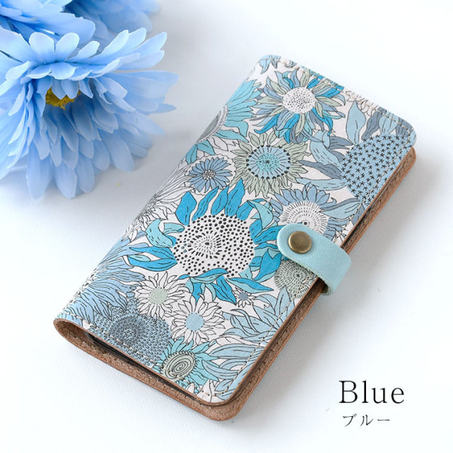 全機種対応 手帳型 かわいい 花柄 スマホケース 右開き・左利き対応 本革 送料無料 最新機種