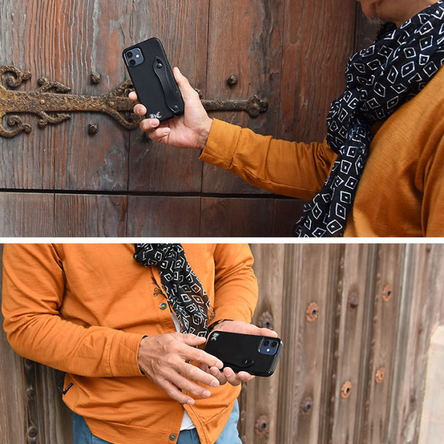 iPhone15対応 ケース スマホケース ベルト付き 革 おしゃれ かっこいい 背面カバー