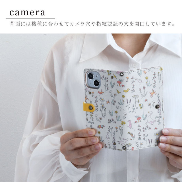 リバティ生地使用 本革 スマホケース Theo（セオ） HIGHCAMP FACTORY