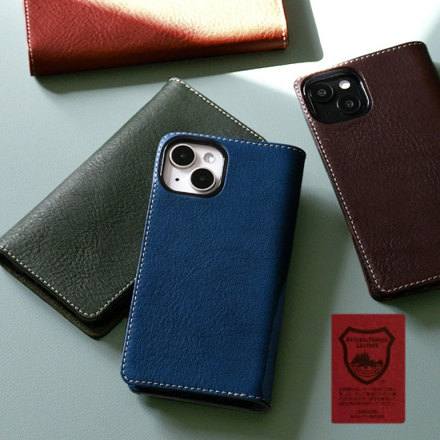栃木レザー ヴォーノオイル 手帳型 スマホケース 留め無しType