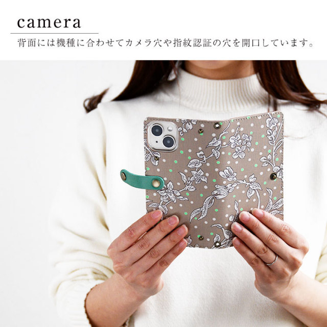 iPhone Xperia Galaxy AQUOS レザーケース 布 生地 リバティ 布