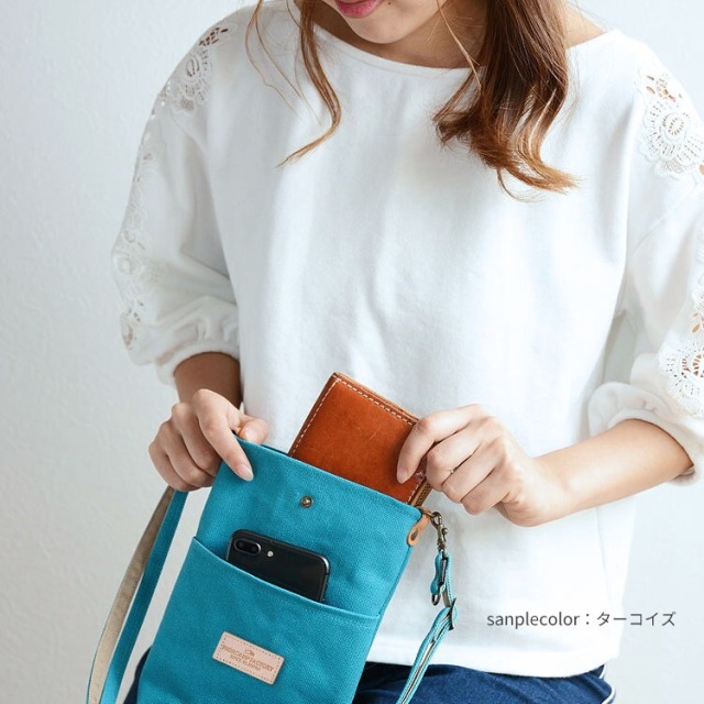 倉敷帆布 革タグ ショルダーポシェット HIGHCAMP FACTORY OFFICIAL STORE