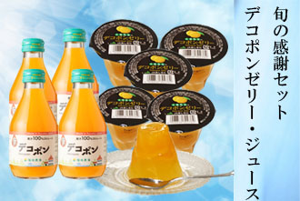 旬の感謝セット（デコポンゼリー＆ジュースセット）