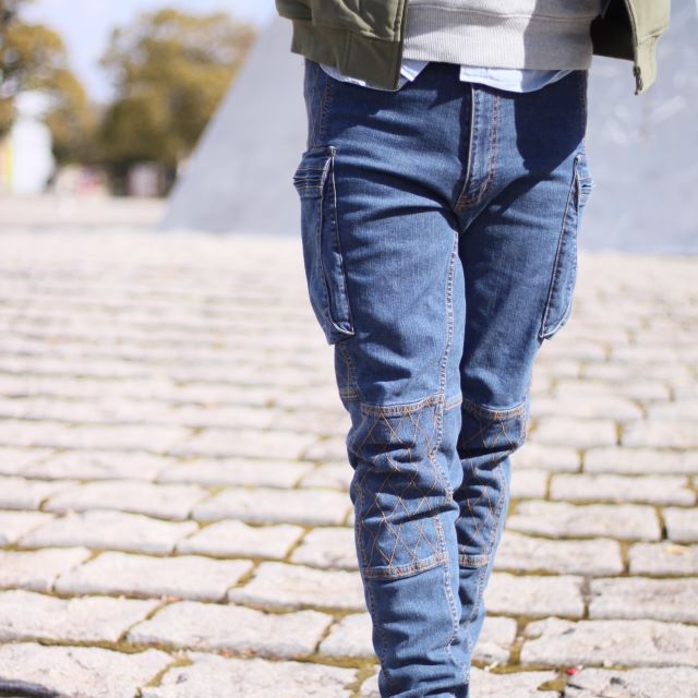 USEDデニムレスキューパンツ