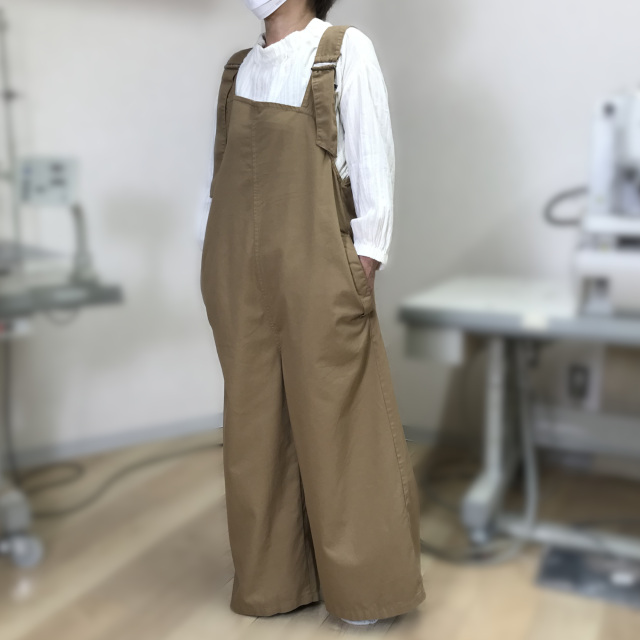 【LARU 】アシメサスペンダーサロペットパンツ