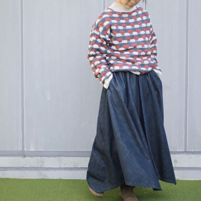 デニムロングスカート