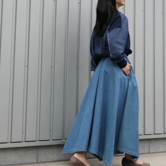 デニムロングスカート
