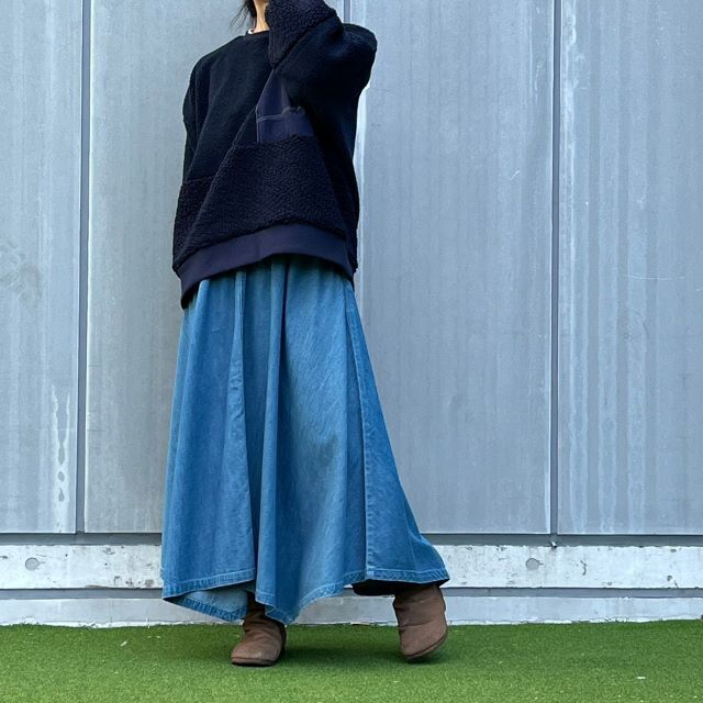 デニムロングスカート