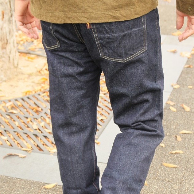 ワンウォッシュデニムパンツ