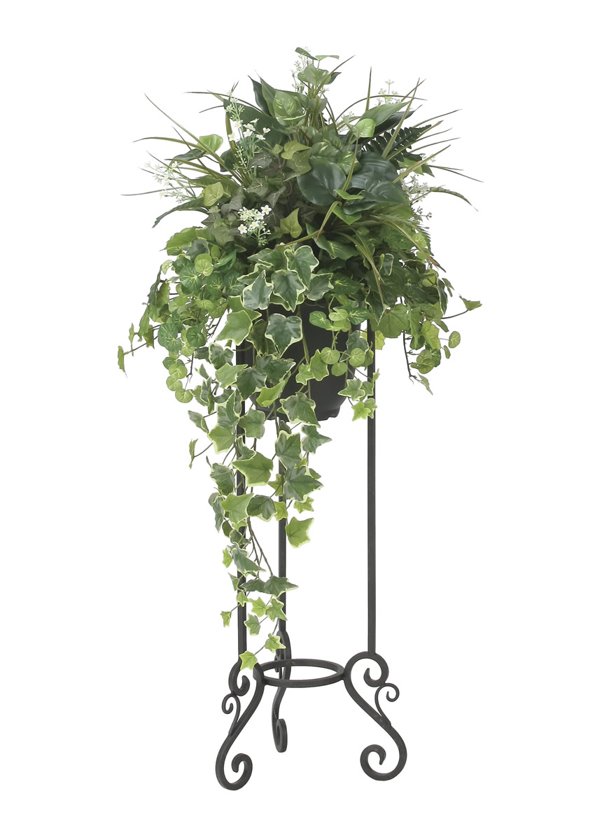 光触媒 光の楽園 グリーンスタンドアイビー1.1m【アートフラワー 造花】(2003R370)（※ラッピング不可）