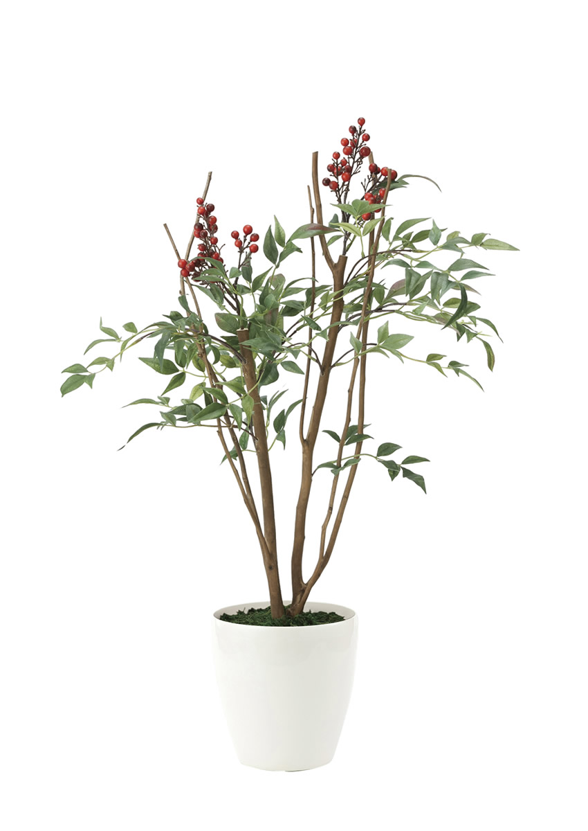 光触媒 光の楽園 南天70【インテリア フェイクグリーン 人工観葉植物】(2012K80)