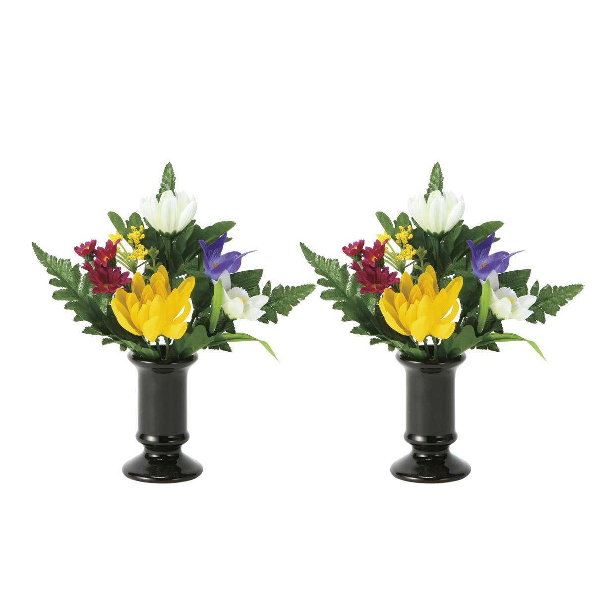 光触媒 光の楽園 仏花マム2個セット(器付)【アートフラワー 造花