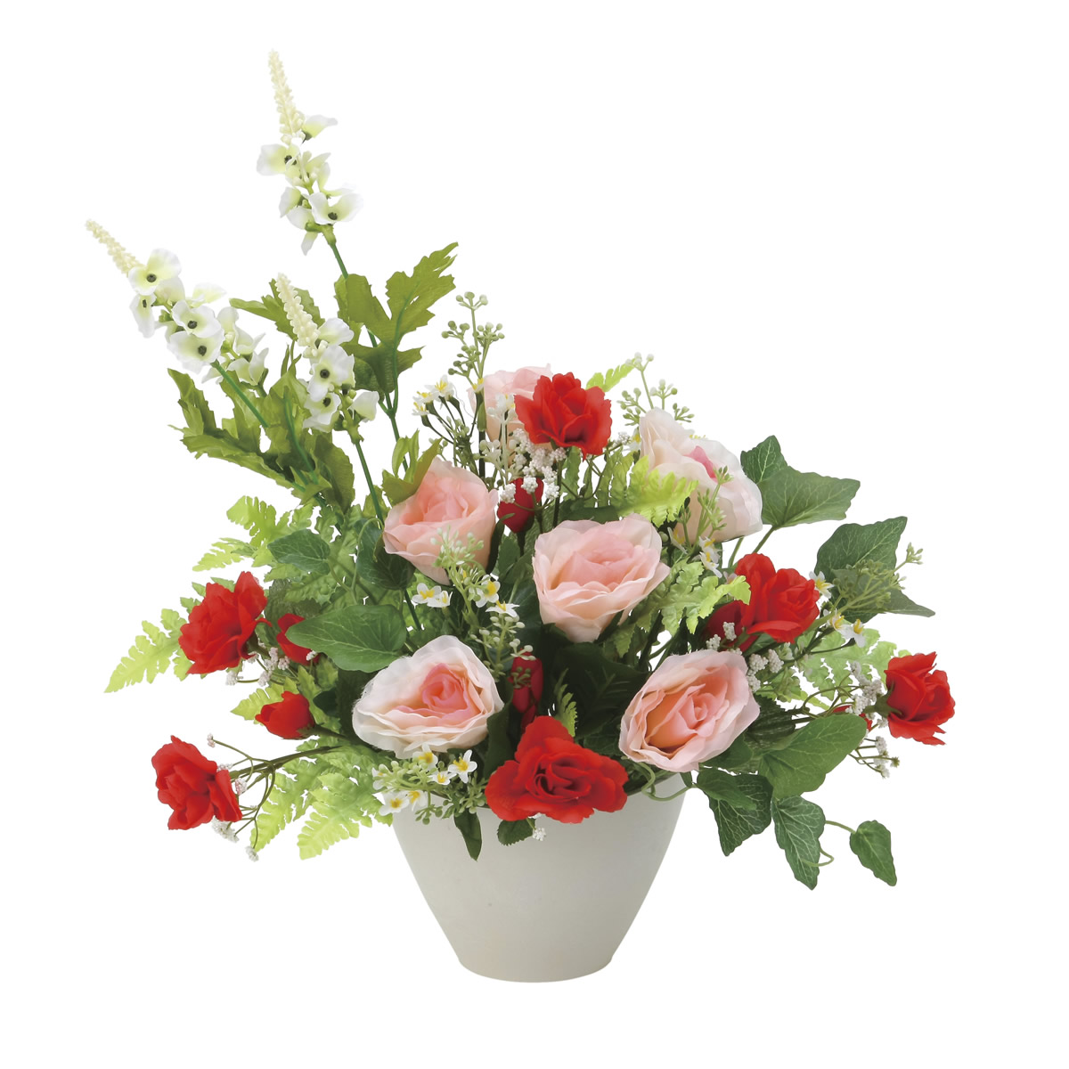 光触媒 光の楽園 アサミローズ【アートフラワー 造花】(2450A75)【ラッピング不可】