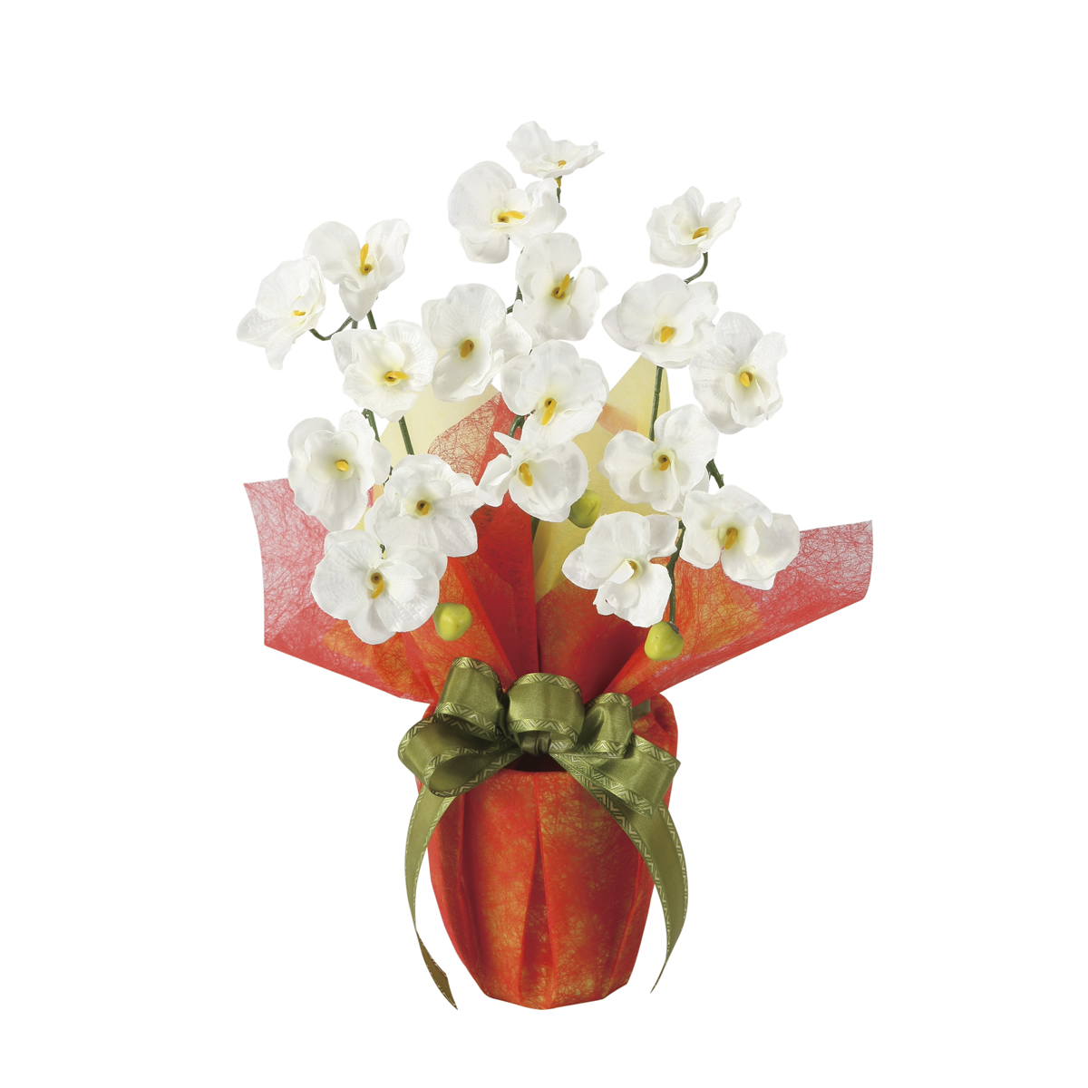 光触媒 光の楽園 ミニ胡蝶蘭W【アートフラワー 造花】(2674A38)