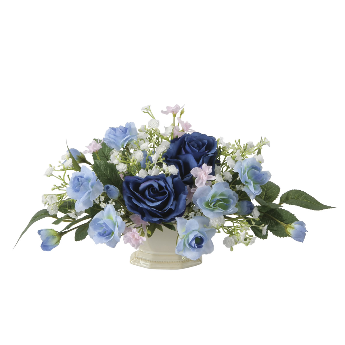 光触媒 光の楽園 ツートンブルーローズ【アートフラワー 造花】(2680A75)（※ラッピング不可）