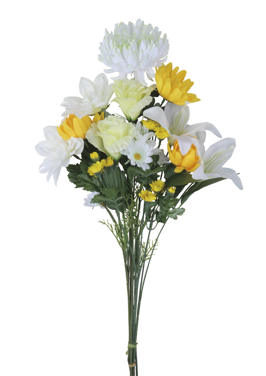 光の楽園 上手組仏花ホワイト1本【仏花シリーズ】【アートフラワー