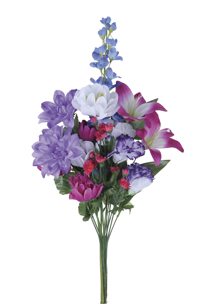 光の楽園 上手組仏花ラベンダー1本【仏花シリーズ】【アートフラワー 造花】(2695A28N)（※ラッピング不可）