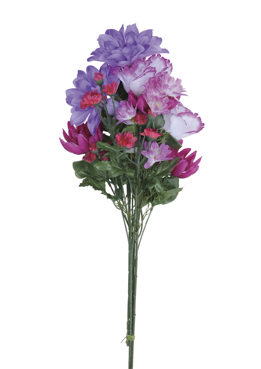 光の楽園 手組仏花トルコキキョウ1本【仏花シリーズ】【アートフラワー 造花】(2698A18N)（※ラッピング不可）