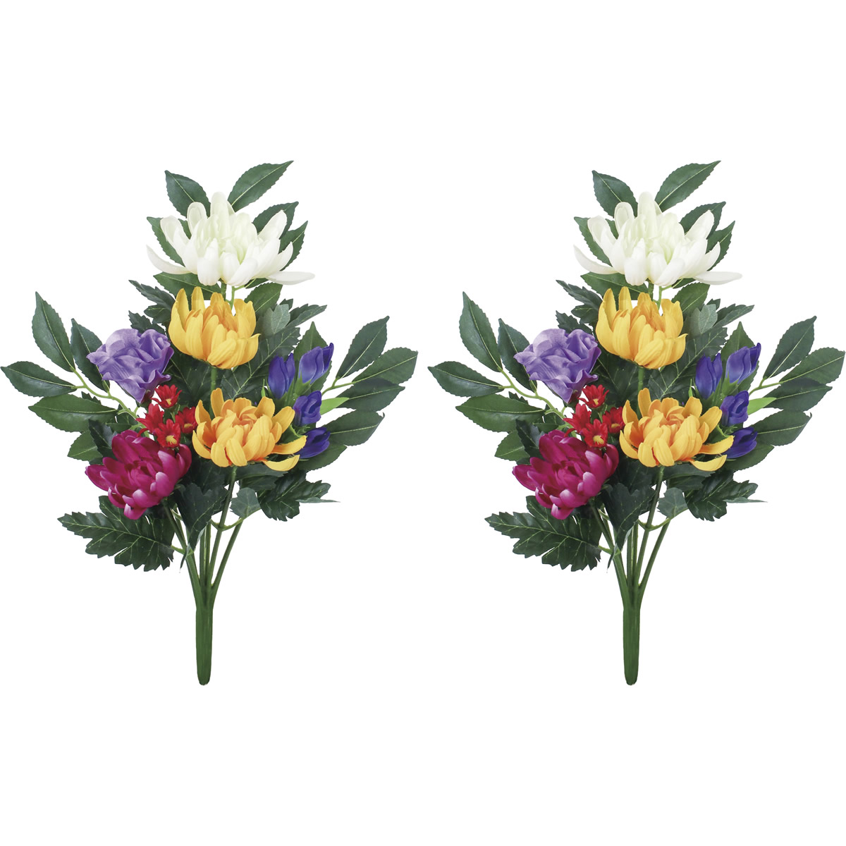 光の楽園 エコ仏花菊2本セット【仏花シリーズ】【アートフラワー 造花】(FP-1038N36)（※ラッピング不可）
