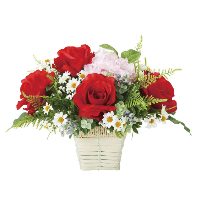 光触媒 光の楽園 フレンチレッド 【アートフラワー 造花 】 (2072a55)