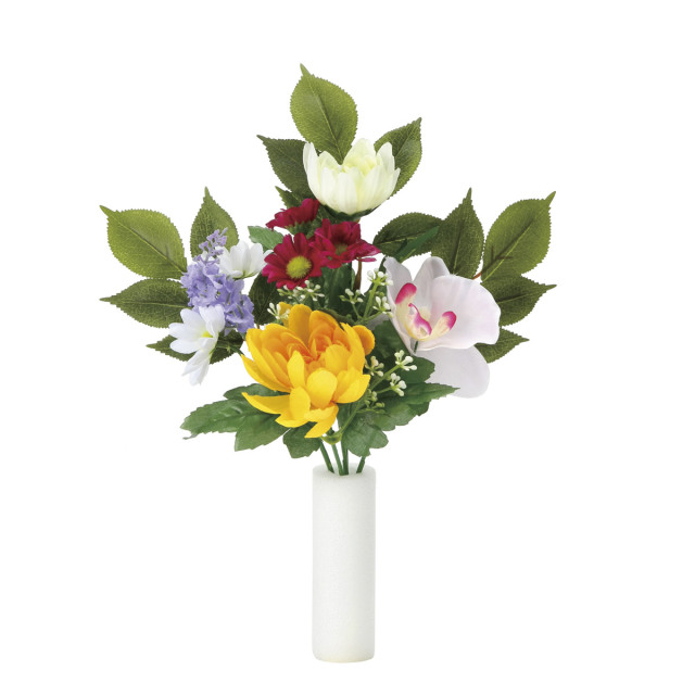 光の楽園 仏花ラン 1本【仏花シリーズ】【アートフラワー 造花】(2390R14N)（※ラッピング不可）