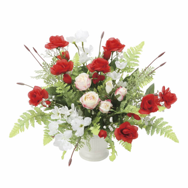 光触媒 光の楽園 アンクルローズ【アートフラワー 造花】(2547A95)（※ラッピング不可）