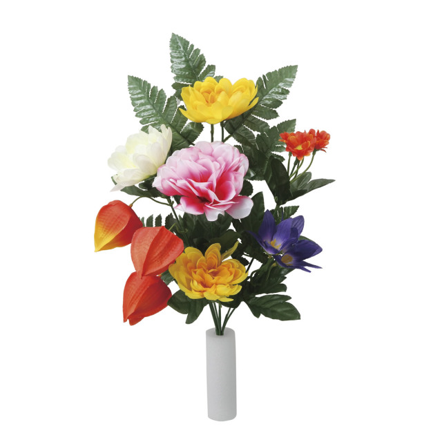 光の楽園 ほうずき付き仏花 1本【仏花シリーズ】【アートフラワー 造花】(2562R17N)（※ラッピング不可）