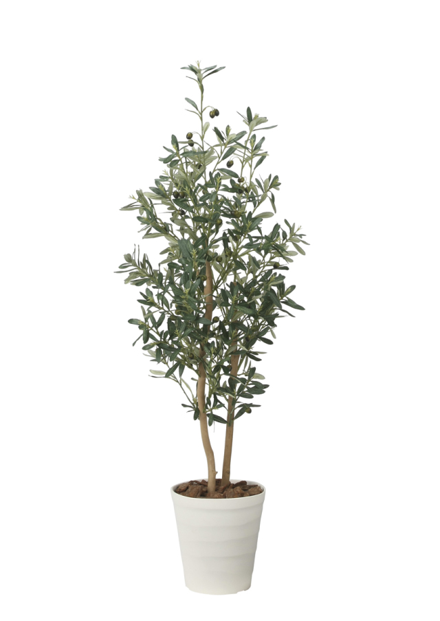 光触媒 光の楽園 オリーブ1.35m【インテリア フェイクグリーン 人工観葉植物】(2615A260)（※ラッピング不可）