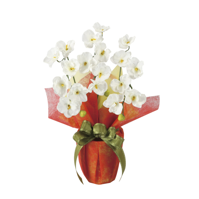光触媒 光の楽園 ミニ胡蝶蘭W【アートフラワー 造花】(2674A38)