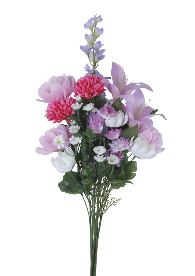 光の楽園 上手組仏花ピンク1本【仏花シリーズ】【アートフラワー 造花】(2694A28N)（※ラッピング不可）